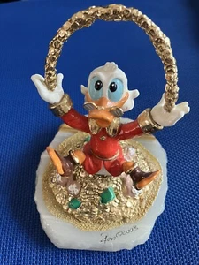 Ron Lee Disney Scrooge McDuck Figurine 24K - Picture 1 of 8