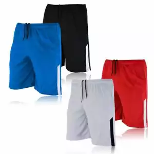 Men's Fitness Sports Shorts Football Pant Gym Workout Quick Dry Training Running - Picture 1 of 8
