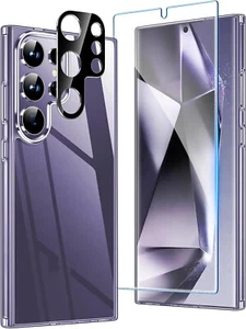 For Samsung Galaxy S25 Ultra 24 Plus Clear Shockproof Case Screen Lens Protector - Picture 1 of 8