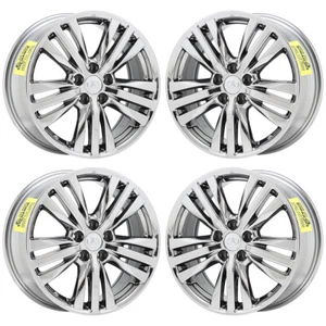 18" Infiniti QX60 Luxe Bright Chrome wheels rims Factory OEM set 73782 EXCHANGE - Picture 1 of 8