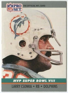 1990 Pro Set Super Bowl MVP Insert #8 Larry Csonka Miami Dolphins - Picture 1 of 2