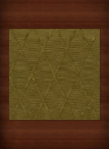 Green Transitional Hand Hooked Diamonds Criss-Cross Area Rug Geometric DV11 - Picture 1 of 12