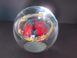 ROUND SOLID GLASS PAPERWEIGHT - Picture 1 of 3