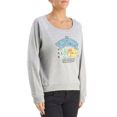 NEW Pokemon Go Gotta Catch Them All Pikachu Women Juniors Grey Sweatshirt Top XL Foto 1 de 3