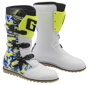 GAERNE CLASSIC CAMO BLUE/WHITE/YELLOW TRIALS BOOTS - END OF LINE - Picture 1 of 1