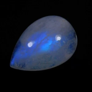 10 Carat Pear Shape Natural Rainbow Moonstone Cabochon Loose Gemstone - Picture 1 of 3