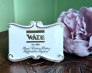 VINTAGE WADE KERAMIK WERBETAFEL ~ BONE CHINA KERAMIK - Bild 1 von 5