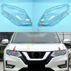 For Nissan X-Trail 2017 2018-2020 Both Side Headlight Clear Lens Cover+Sealant