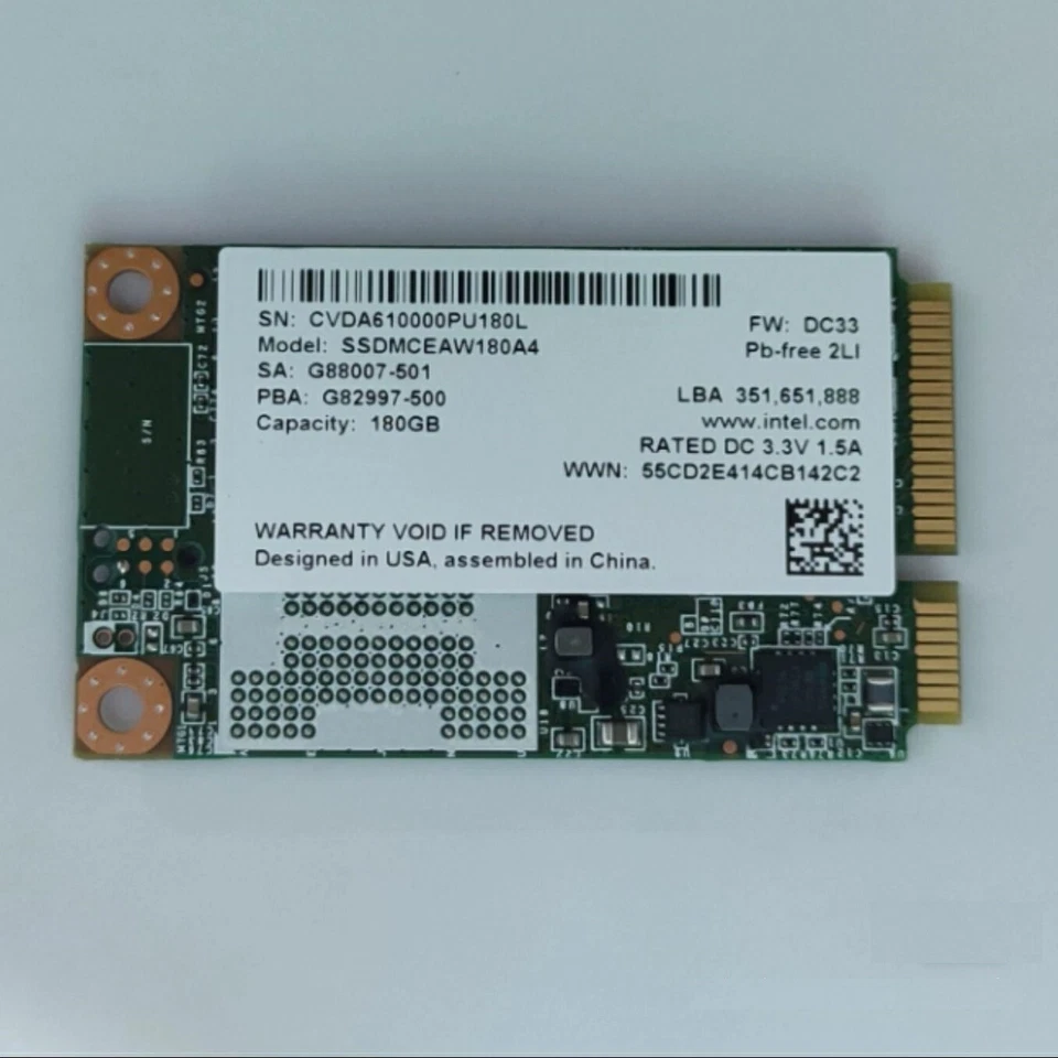 Intel 530 Series SSDMCEAW180A4 180 GB 180GB mSATA 1.8 in SSD - Image 1 of 2