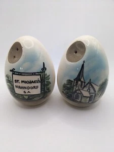 Vintage egg shaped Hahndorfsalt and pepper shakers 60s mid-century MCM 60s retro - Picture 1 of 2