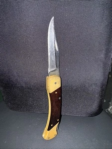 Vintage LB7 Schrade Hunting Knife Single Blade Folder Made in USA - Picture 1 of 7