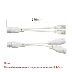 POE Splitter RJ45 2-in-1 Network Cabling Connector For Security Camera Install O - Afbeelding 1 van 9