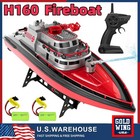 Cheerwing RC Boat Fireboat Firefighter 15KM/H High Speed Pool Toy w/ 2 Batteries