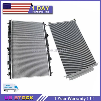 For Honda CR-V 2012-2016 L4 2.4L Aluminum Radiator & A/C Condenser Cooling Kit - Imagem 1 de 4