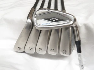 Used Callaway Paradym Ai Smoke HL Iron Set 6-PW,AW,GW (No 8 Iron) Cypher 5.5 REG - Picture 1 of 9