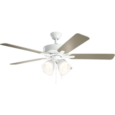 Kichler Lighting 330016WH Basics Pro Premier Indoor Ceiling Fan White - Image 1 of 4