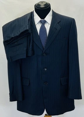 Эксклюзивный мужской деловой костюм ERMENEGILDO ZEGNA COPPLEY в тонкую полоску размер 40R - Изображение 1 из 4