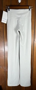 NEW Lululemon Brushed Softstreme Ribbed Zip Flare Pant Size 0 BONE 32.5" NEW - Picture 1 of 7
