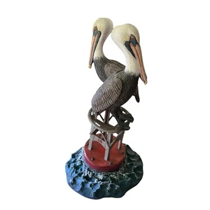 The Danbury Mint Harbor Guardians Pelican Sculpture By George Kruth - Picture 1 of 8