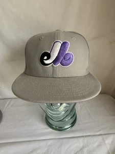 Montreal Expos 1982 All Star Game Patch Gray New Era 59Fifty Fitted Hat Sz 7 1/8 - Picture 1 of 7