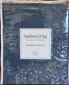 Tenda Doccia Teal Blu Verde Floreale Veneziana Southern Living Tessuto Dillard's - Foto 1 di 8