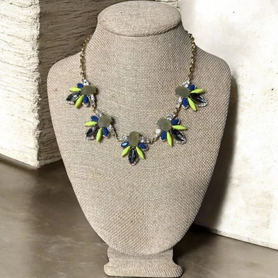 J. Crew золотистый многоцветный кристалл заявление ожерелье JC513 - Изображение 1 из 4