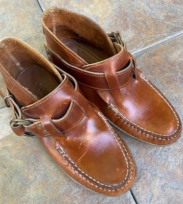 Botas anel Quoddy originais feitas à mão no Maine tamanho 6.5 - Imagem 1 de 4