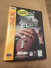 NFL Quarterback Club (Sega 32X, 1995) Complete W/ Case & Manual CIB Not Tested
