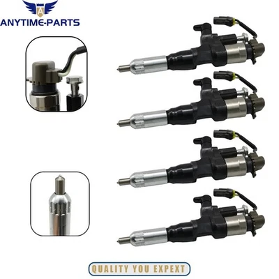Set of 4 High-Quality Diesel Injector For Hino 145 155 185 195 300 500 L4 DIESEL Foto 1 de 4