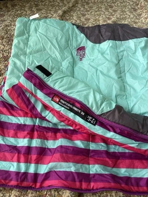Спальный мешок North Face Youth Dolomite 3S розовый бирюзовый -7°C 20°F Heatseeker 66x28 - Изображение 1 из 4