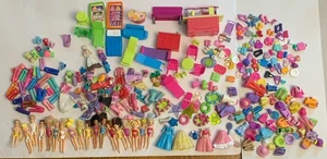 Polly Pocket Lot Dolls X 18 Accessories Vintage 2000’s Stretch Clothes Furniture - Picture 1 of 6