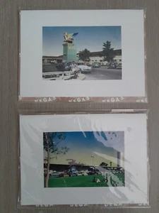 Lotto carte Terrell Creative Vintage Vegas opached Il fenicottero e Thunderbird - Foto 1 di 2