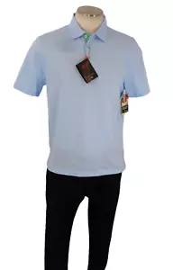 Herren Größe Medium Golf Polo Hawke Co Jim Furyk blau Kurzarm Shirt Stickerei - Bild 1 von 23