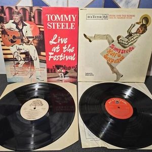 Tommy Steele x2 Half A Sixpence, Live At The Festival 12" Vinyl LPs SIGNED! - Picture 1 of 10