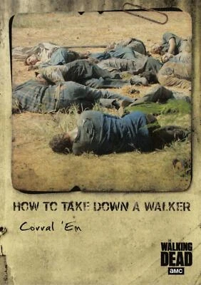 Walking Dead Hunters Hunted HOW TO TAKE DOWN A WALKER Insert HT-1 / CORRAL 'EM - Image 1 of 2