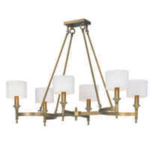 Maxim 22376OMNAB Fairmont 41" 6-Light Chandelier in Natural Aged Brass - Picture 1 of 2