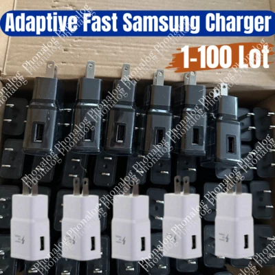 Wholesale Bulk Adaptive Fast USB Wall Charger Block Power Adapter For Samsung LG - Image 1 of 4