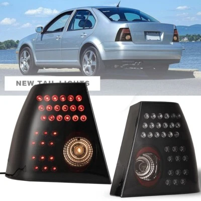 For 1999-2003 VW Volkswagen Jetta Sedan Model LED Brake Tail Lights Rear Lamps - Image 1 of 4