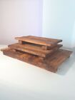 Reclaimed Wooden Display Riser, Recycled Wood Plant Stand, Tabletop Shelf