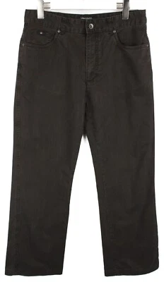 Carlo Colucci x La Vita E Dolce Vaqueros Hombres W33 Recto Fit Cremallera Marrón - Imagen 1 de 4