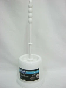 Addis White Toilet Loo Brush Holder Nylon Bristles Lavatory Set 510238 - Picture 1 of 2