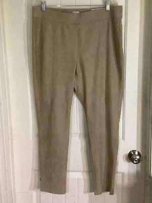 Новый с Ярлыками!! Розничная цена $89 Zenergy от Chico's желтовато-коричневый замшевые леггинсы брюки размер 2 Med 12 - Изображение 1 из 3