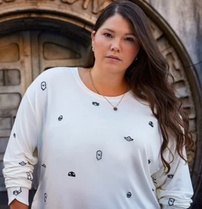 NWT Disney Parks Star Wars Long Sleeve Shirt R2-D2 Leia C-3PO Chewbacca 2XL - Picture 1 of 4