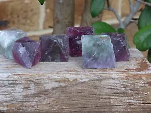 1 x Large Fluorite Raw Octahedrons Crystal Piece 40mm - Picture 1 of 12