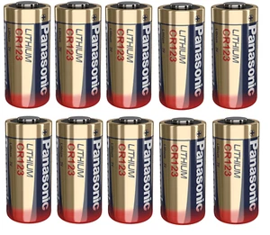 10 BATTERIE CR123 3V LITIO PANASONIC PILE LITHIUM CR123A 123 CR17345 - Foto 1 di 1