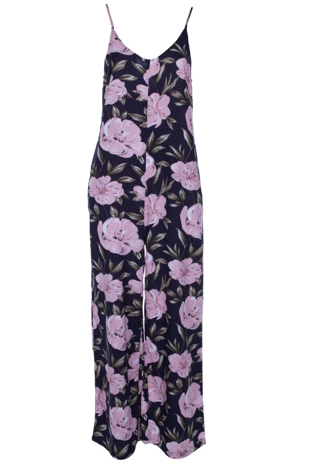 S.OLIVER Damen Overall Jumpsuit Einteiler Maxioverall blau rosa Größe 36 38 40 - Bild 1 von 1