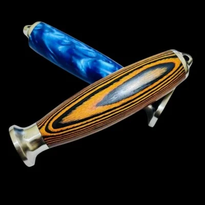 Hágalo usted mismo Mango de rosca M10, empuñadura de resina de madera, para cuchillo, varilla de afilar, manipulador de café Foto 1 de 4