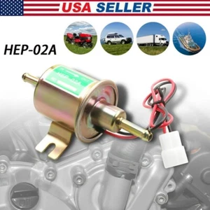 HEP-02A Universal Fuel Pump 12V Electric Gas Diesel Inline Low Pressure 3-6PSI - Picture 1 of 12