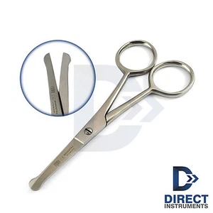 Mini Nose Ear Mustache Hair Remover Scissors Trimmer Round Safety Tips Facial CE - Picture 1 of 1