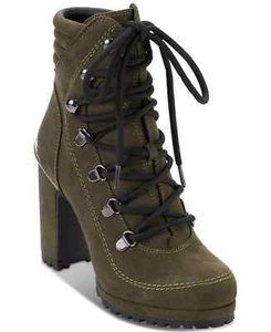 DKNY Women's Lenni Lace-Up Platform Block-Heel Boots - Picture 1 of 5